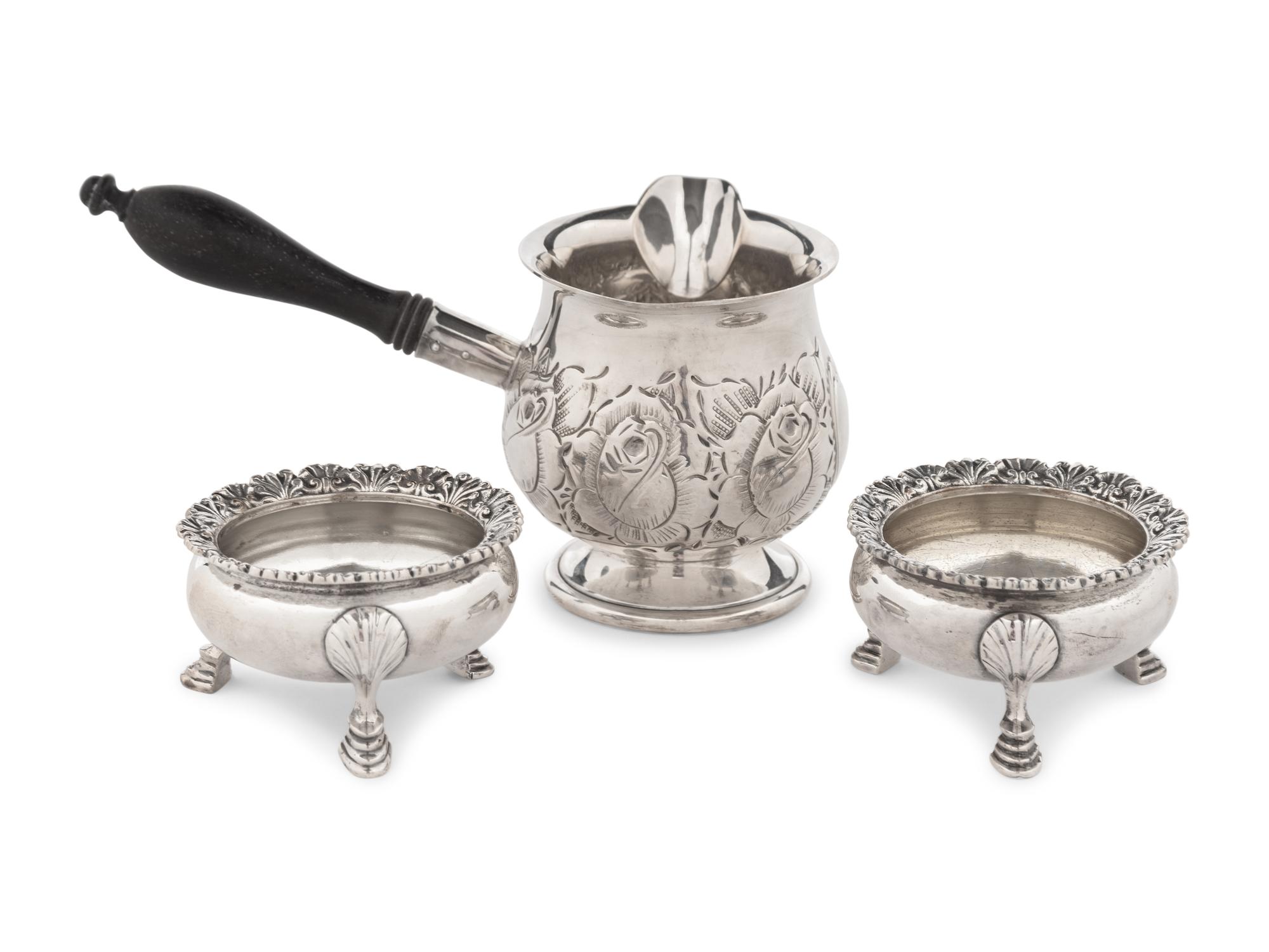 A Pair of Tiffany and Co. Silver Salt Cellars
