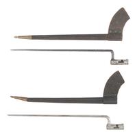 Two US Model 1816 Replacement Socket Bayonets with Scabbards