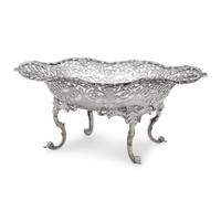 A Set of Four Scottish Edwardian Silver Reticulated Bowls