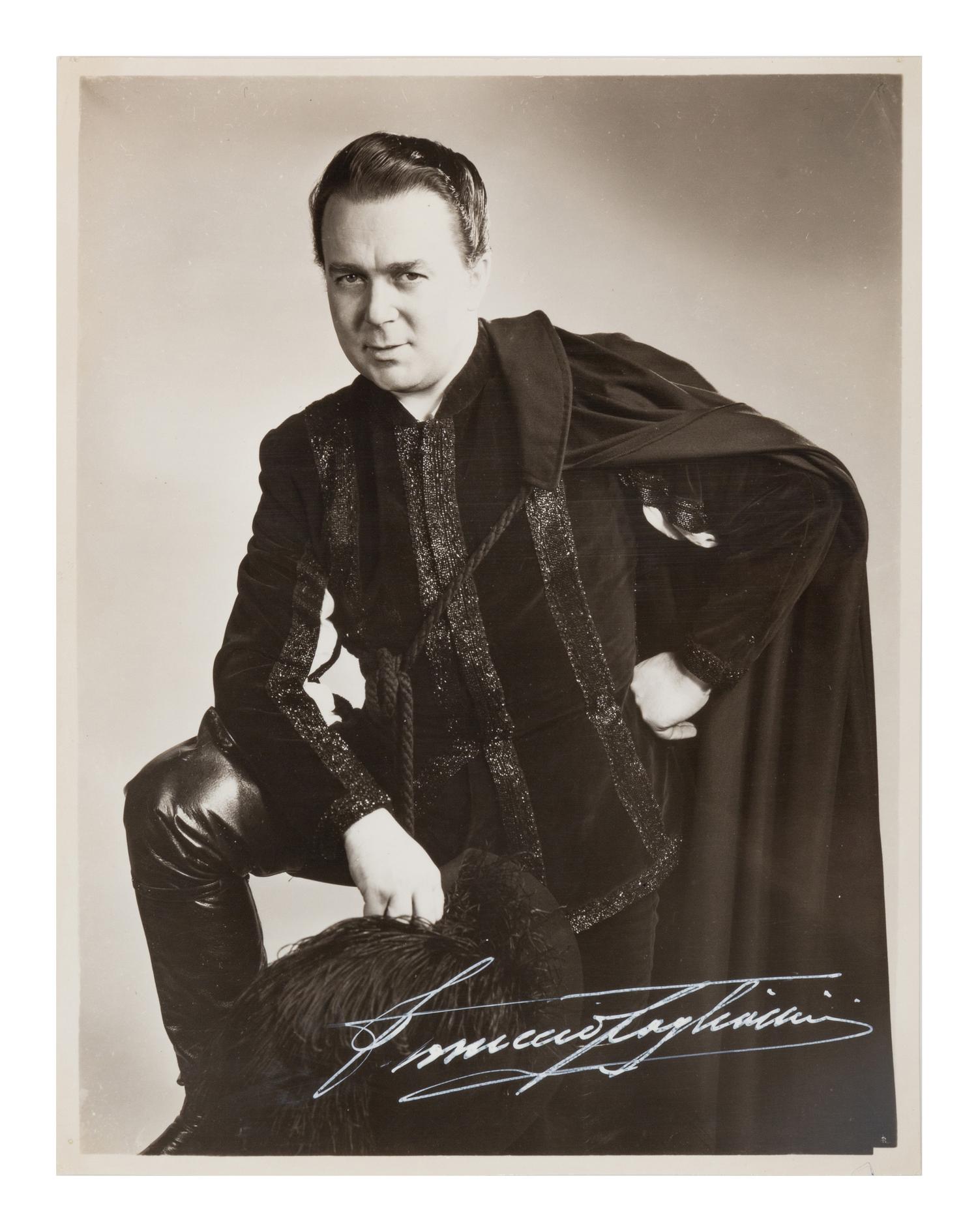 [20TH-CENTURY OPERA SINGERS]. A group of 6 photographs of opera singers from the 1940s, most signed and inscribed, comprising images of:
