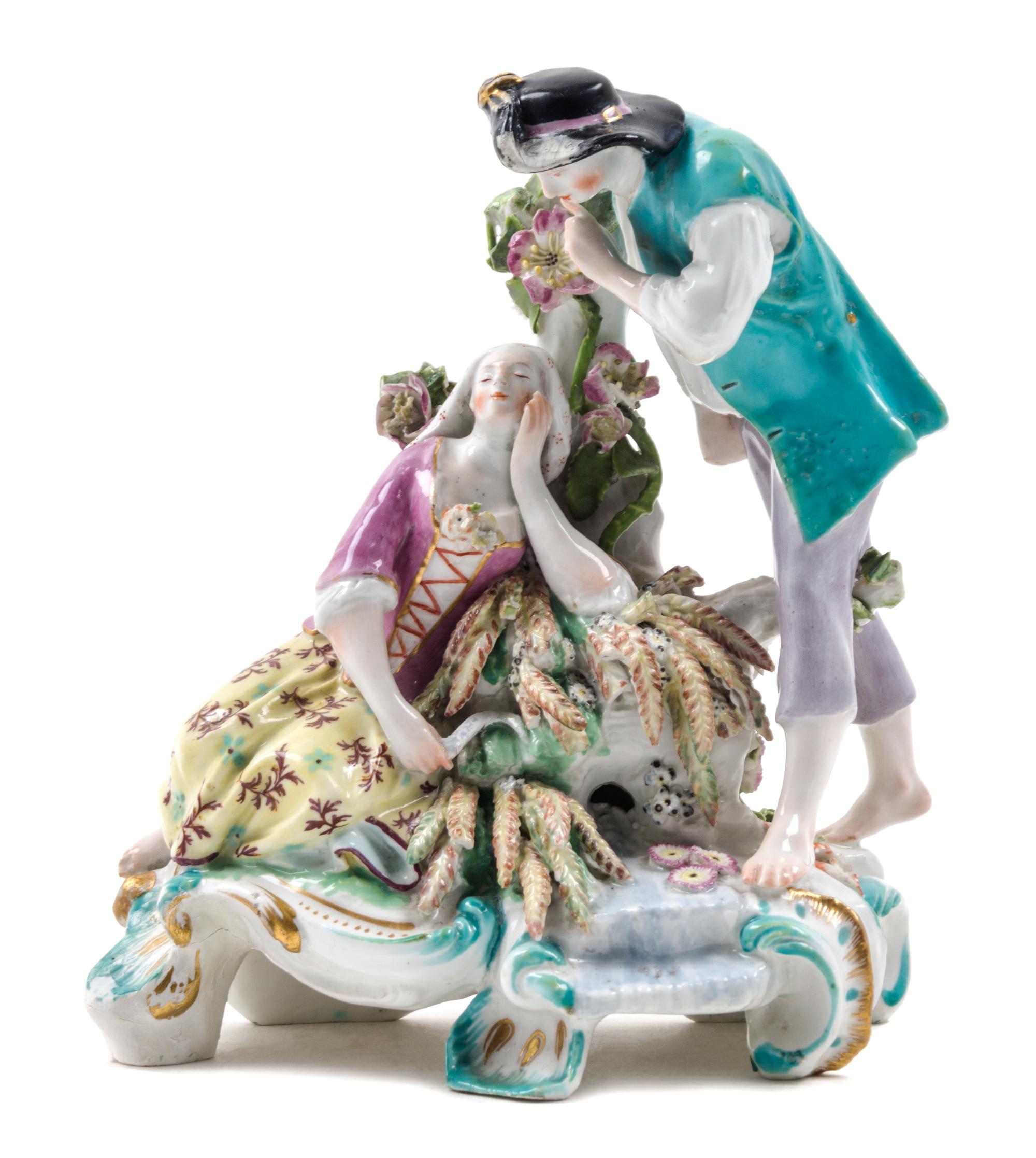A Chelsea Porcelain Figural Group Height 7 inches. — 18TH CENTURY