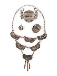 Zuni Silver and Petit Point Turquoise Jewelry