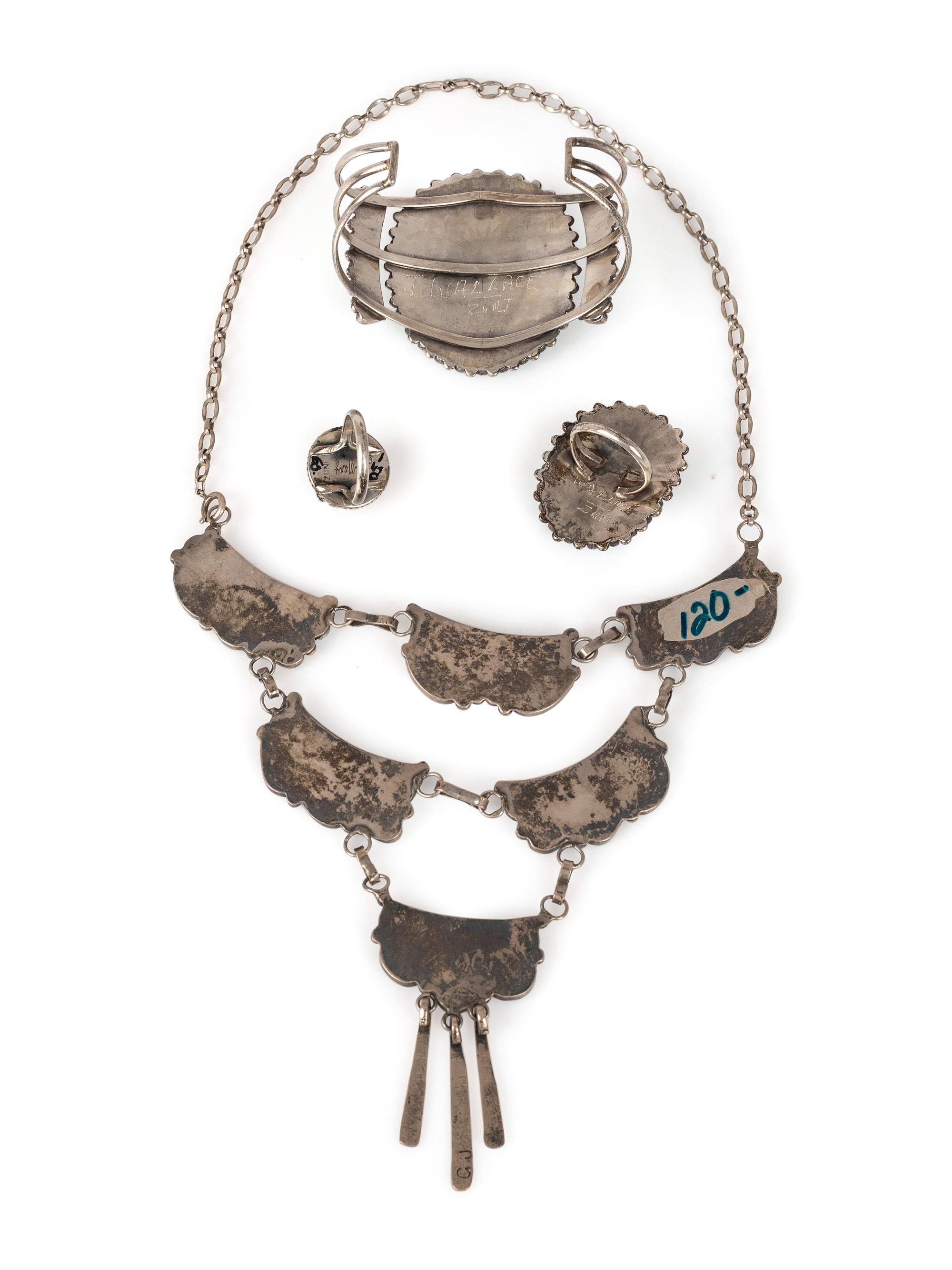 Zuni Silver and Petit Point Turquoise Jewelry