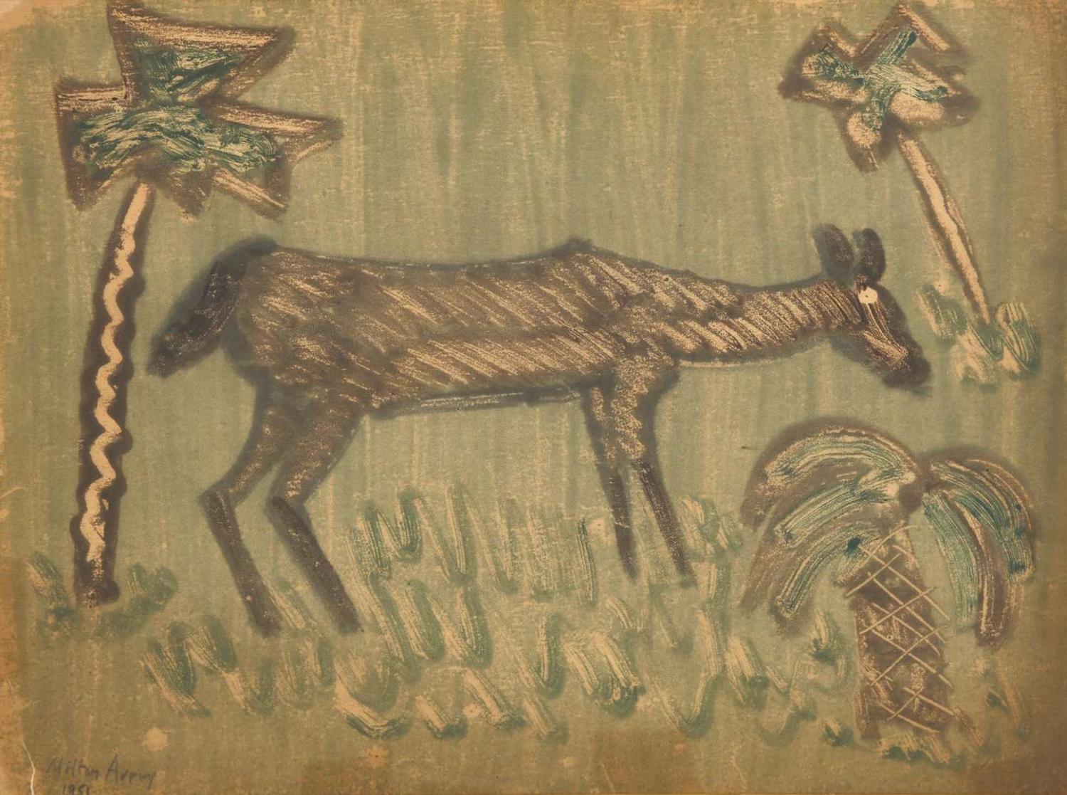 Milton Avery (American, 1885–1965) - Young Deer at Night