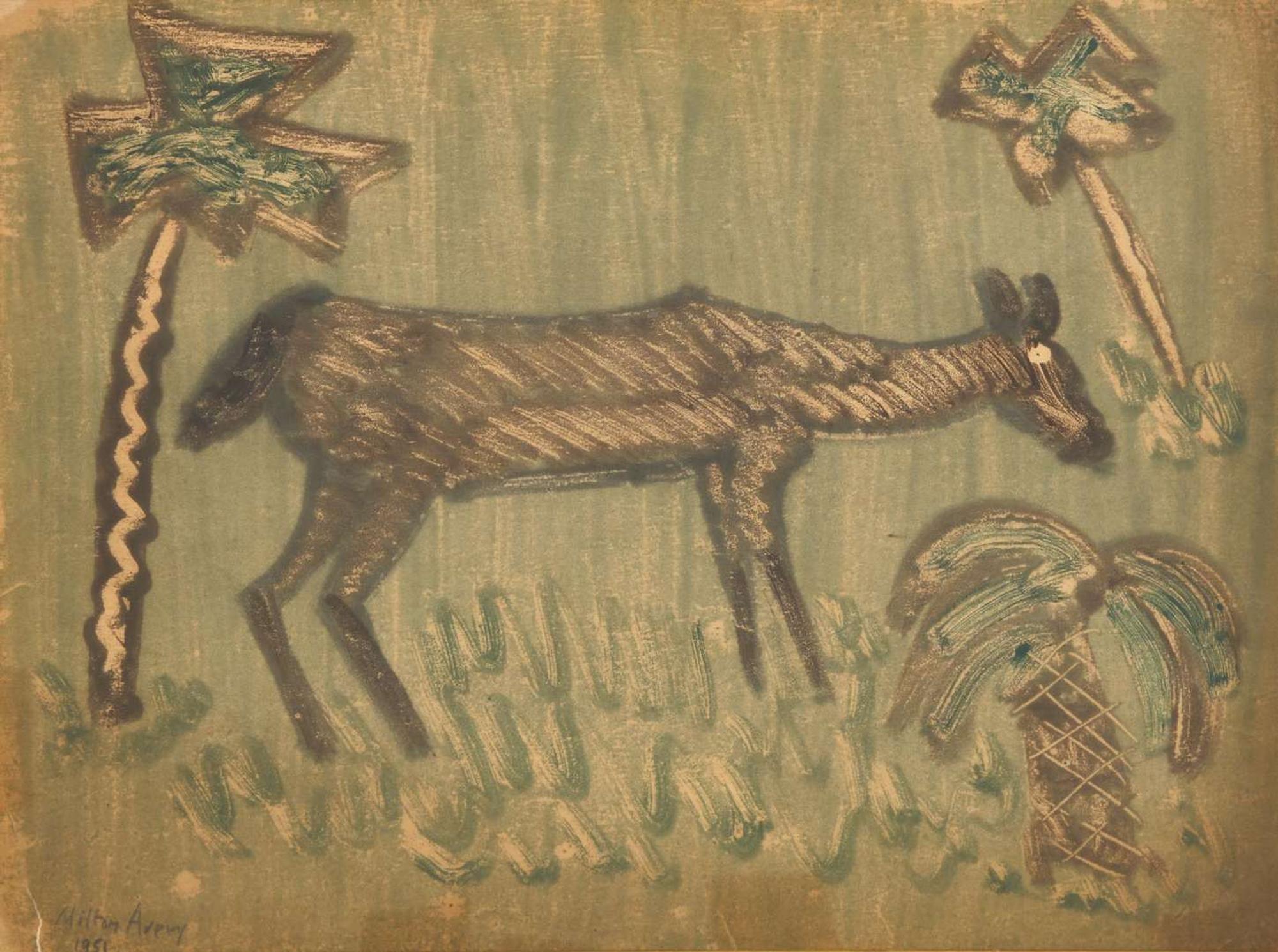 Milton Avery (American, 1885–1965) - Young Deer at Night