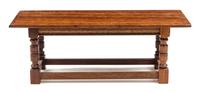 A Jacobean Style Refectory Table Height 2 1/2 x width 7 x depth 2 5/8 inches. — Gerald Crawford, 1980