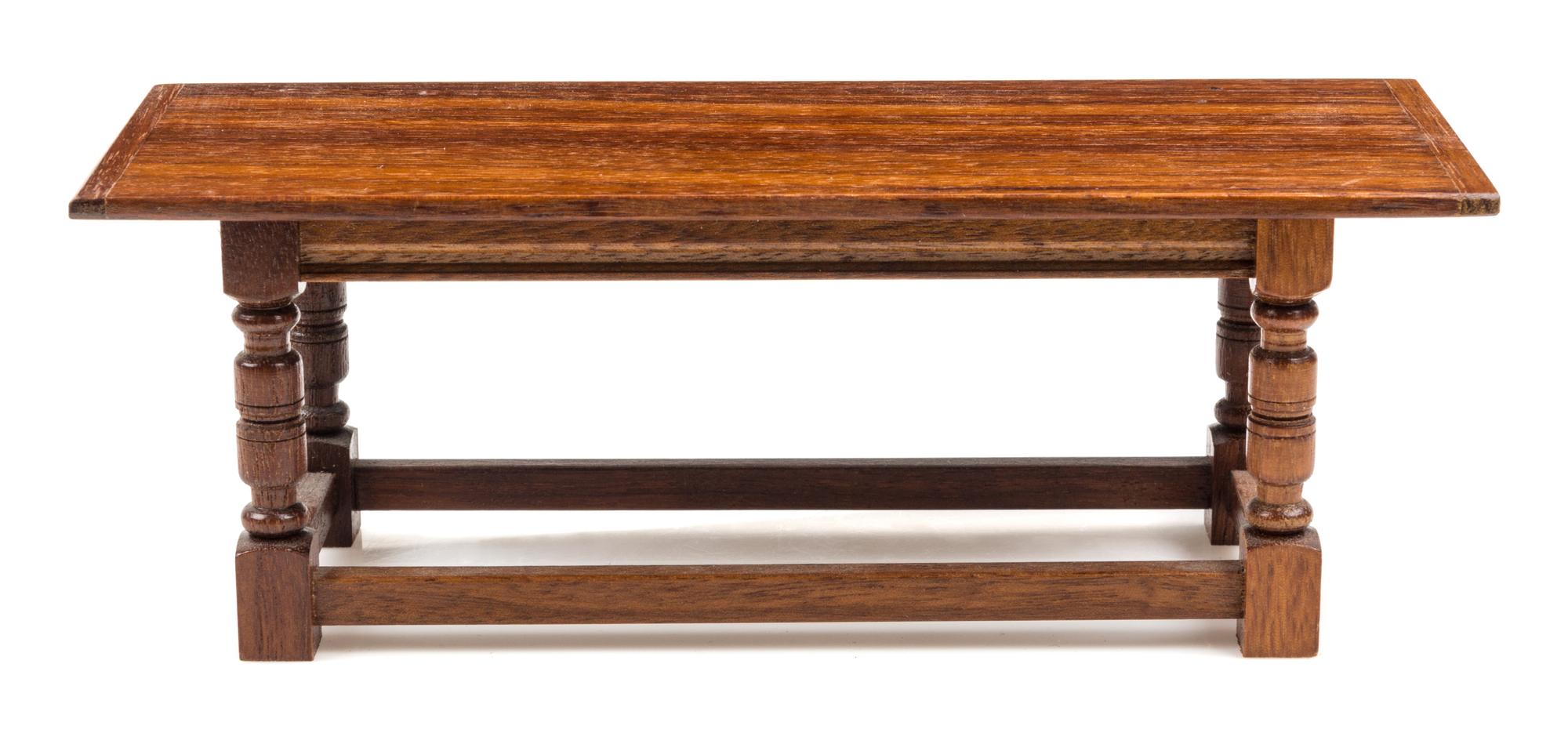 A Jacobean Style Refectory Table Height 2 1/2 x width 7 x depth 2 5/8 inches. — Gerald Crawford, 1980