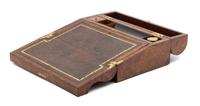 An English Burl Wood Lap Desk Width 16 1/4 inches. — LATE 19TH CENTURY