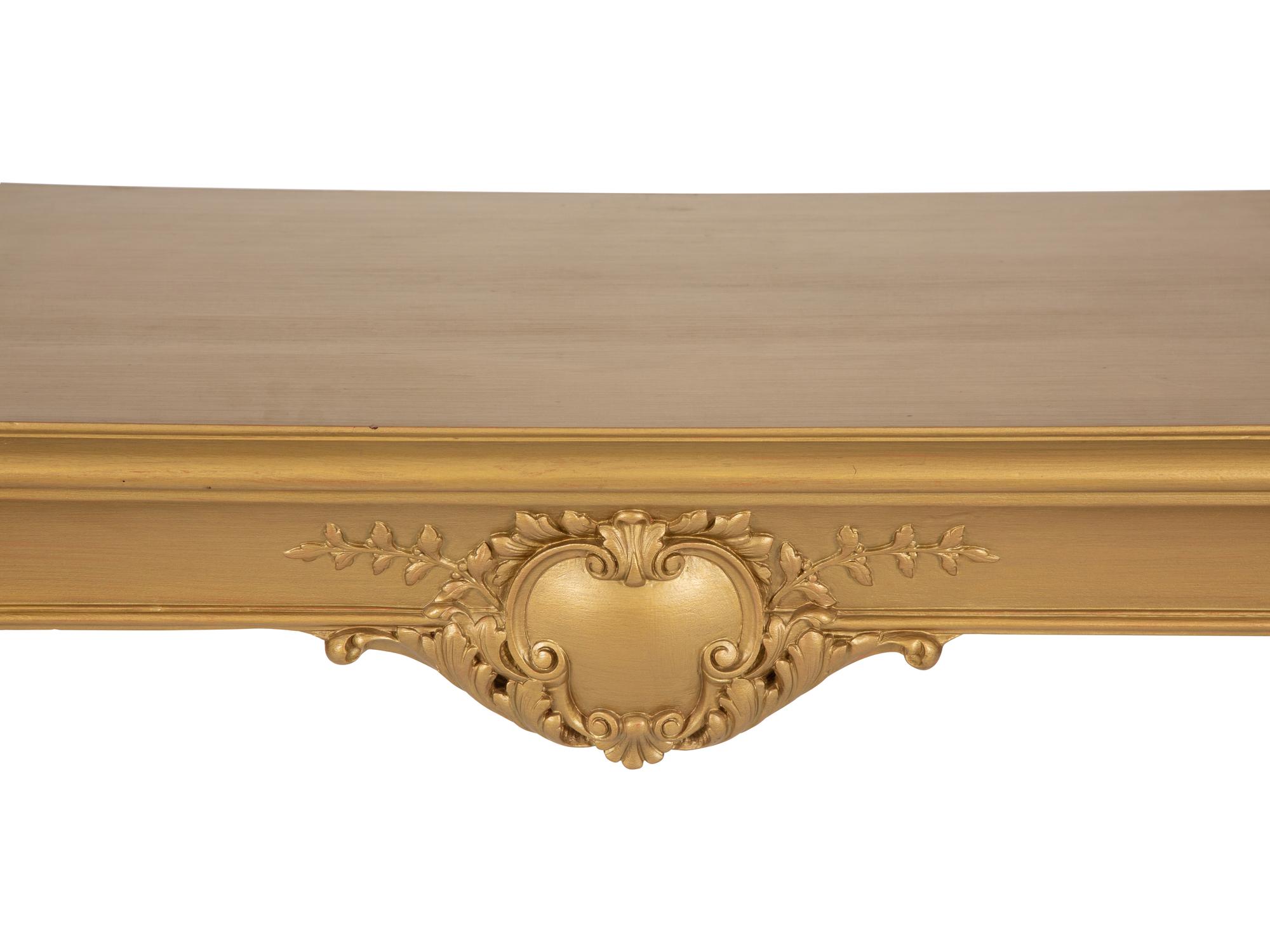 A Continental Carved and Gilt Painted Console Table