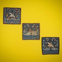 Three Chinese Kesi Rank Badges, 19th Century — 清晚期 緙絲補子三種