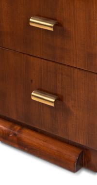 A Contemporary Walnut Chest of Drawers