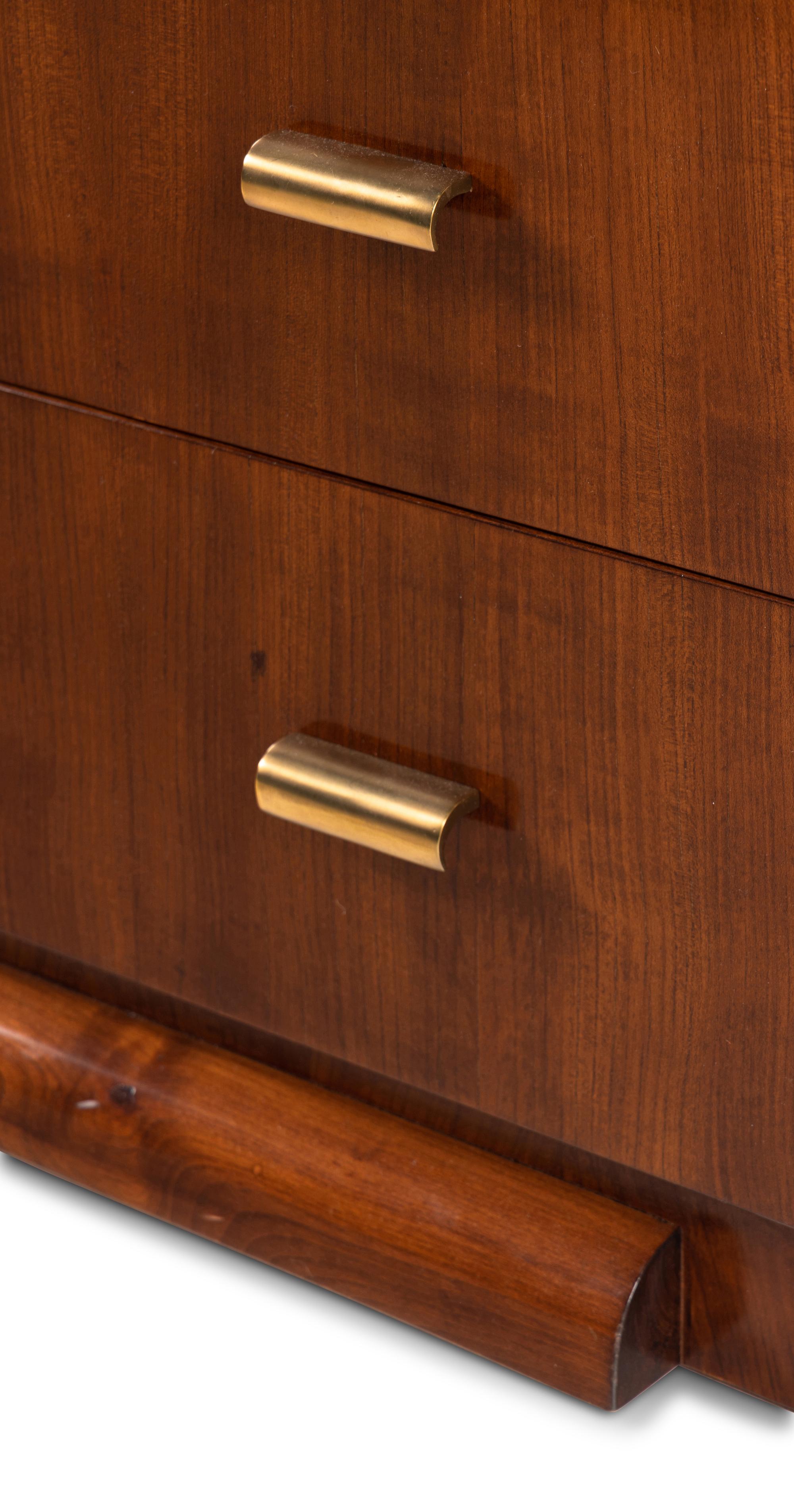 A Contemporary Walnut Chest of Drawers