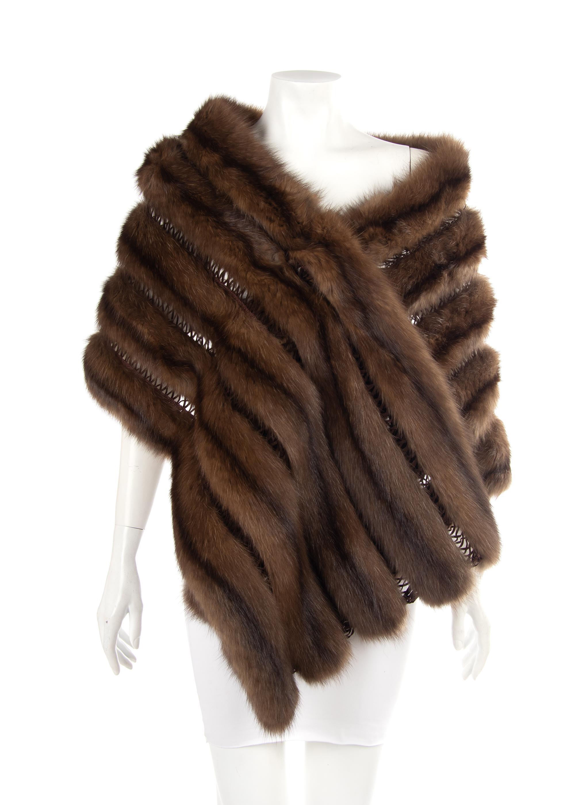 Two J. Mendel Sable Fur Wraps