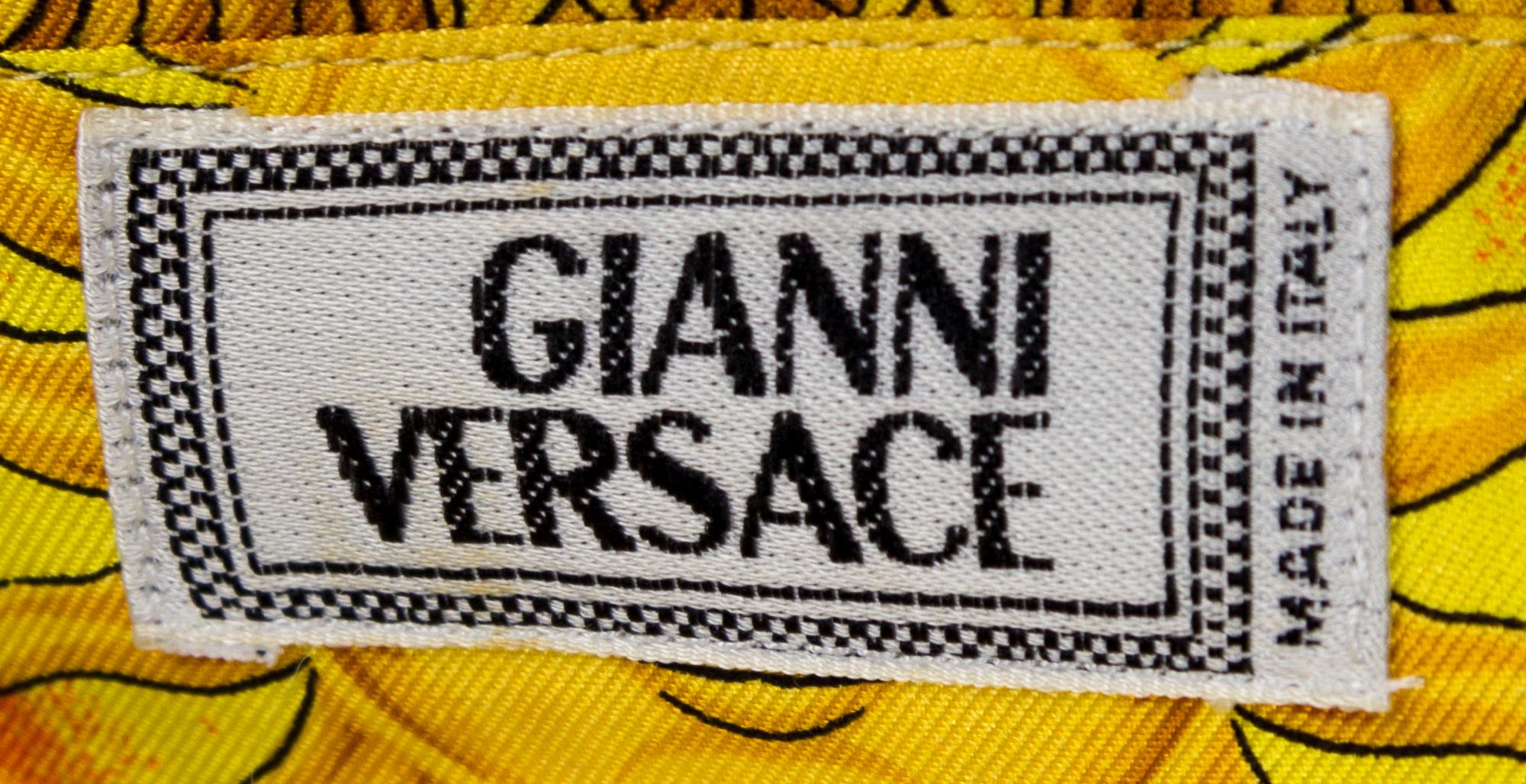 A Gianni Versace Silk Print Shirt, Size 50.
