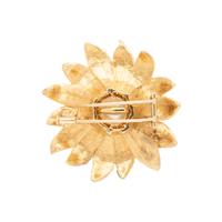 BIELKA, YELLOW GOLD, CULTURED PEARL AND DIAMOND SUNFLOWER SET