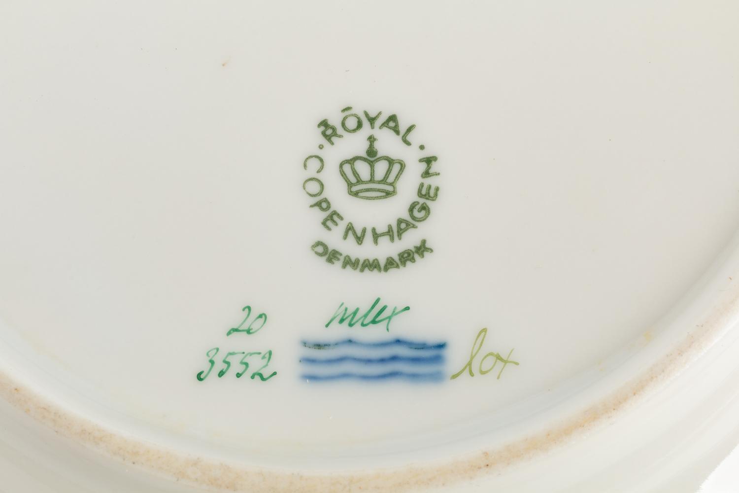 Fourteen Royal Copenhagen Flora Danica Porcelain Articles