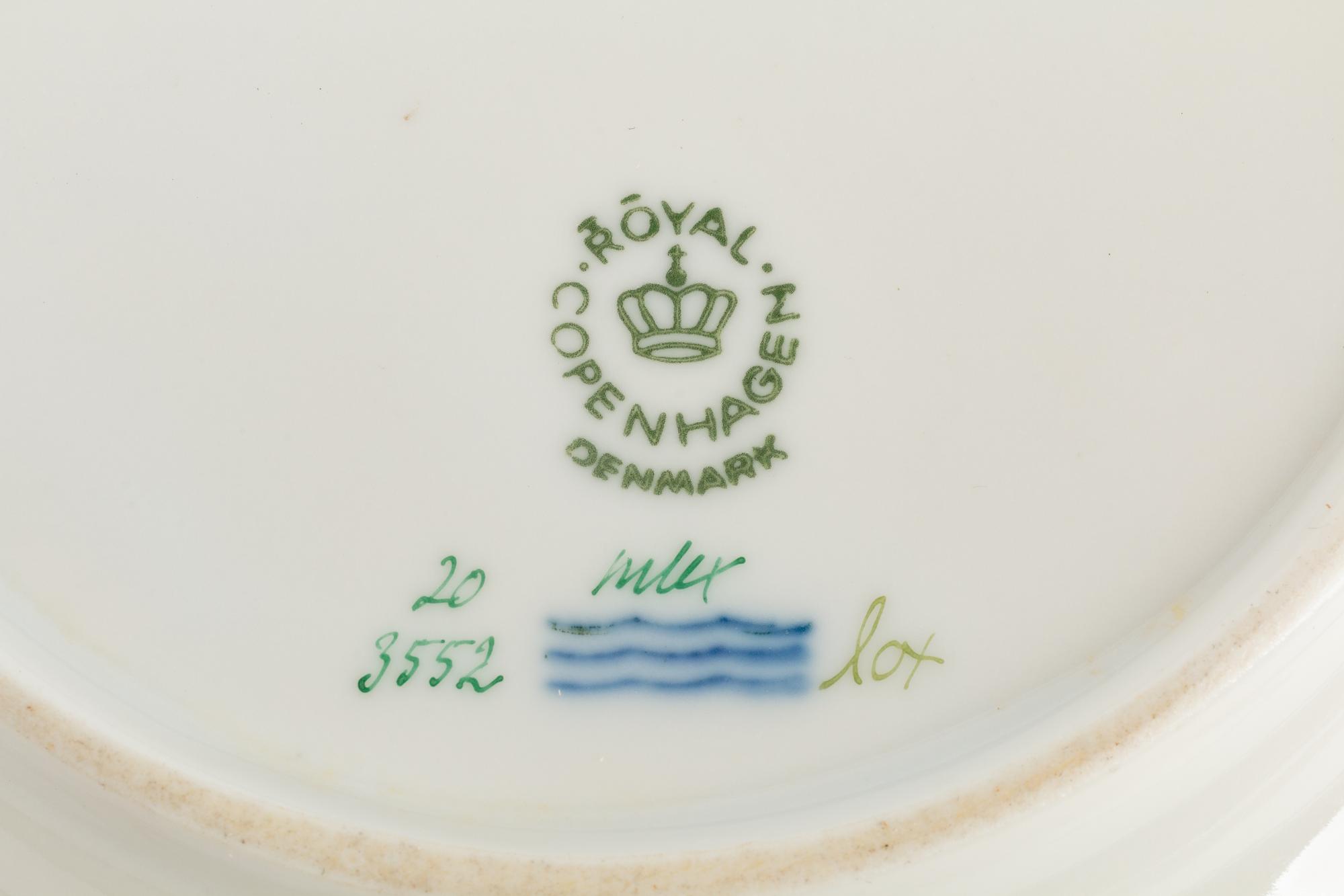 Fourteen Royal Copenhagen Flora Danica Porcelain Articles