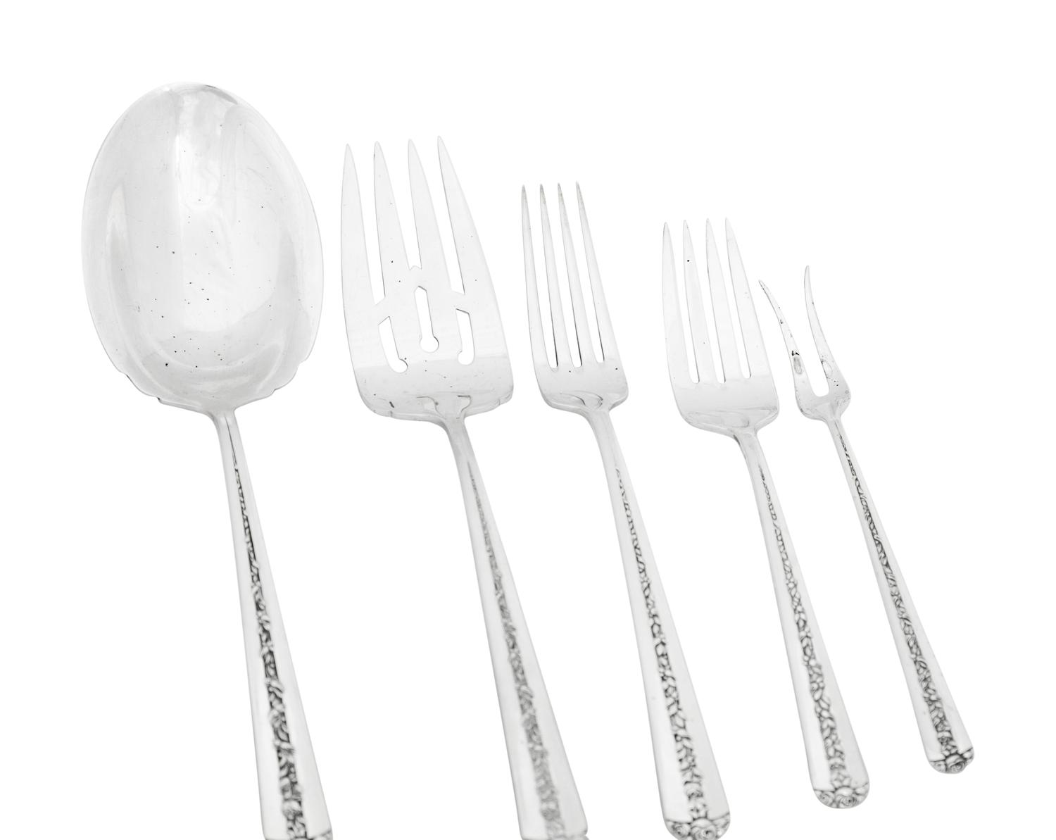 An American Silver Flatware Service