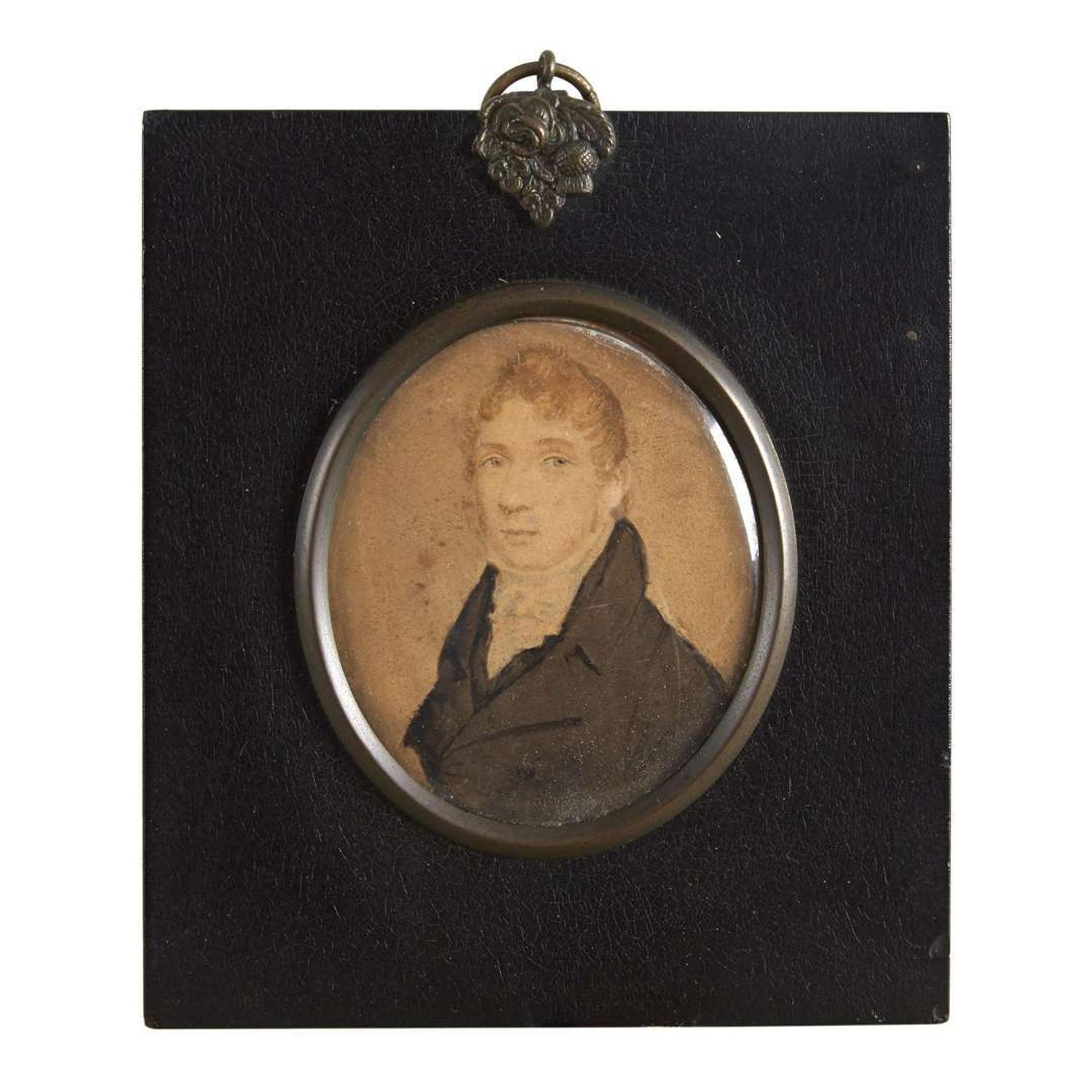 Anglo-American School 19th century Seven portrait miniatures of ladies and gentlemen, early 19th century