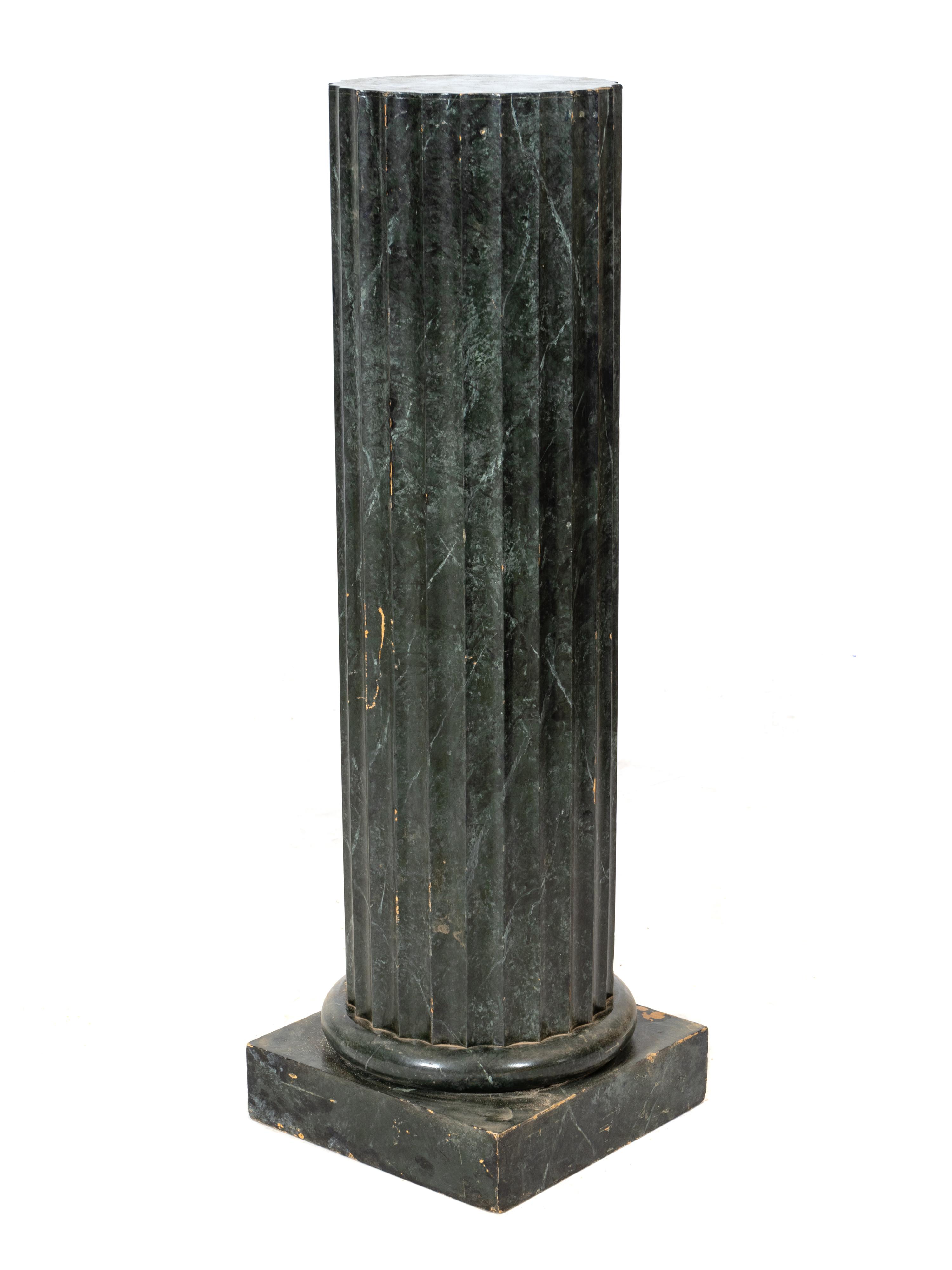 An Italian Faux-Marble Painted Pedestal