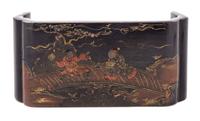 A Black Lacquer Stand Length 7 inches.