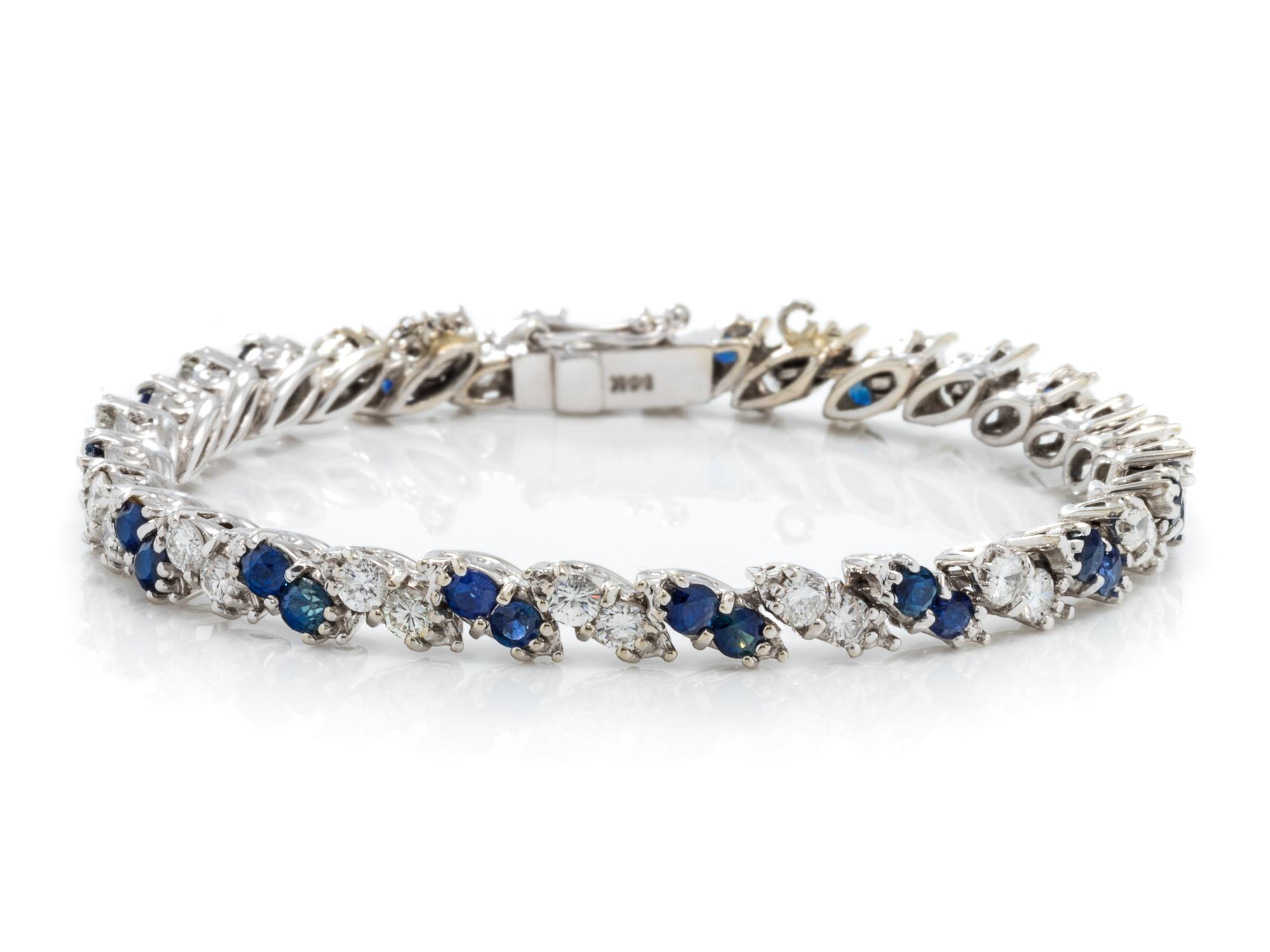 SAPPHIRE AND DIAMOND BRACELET