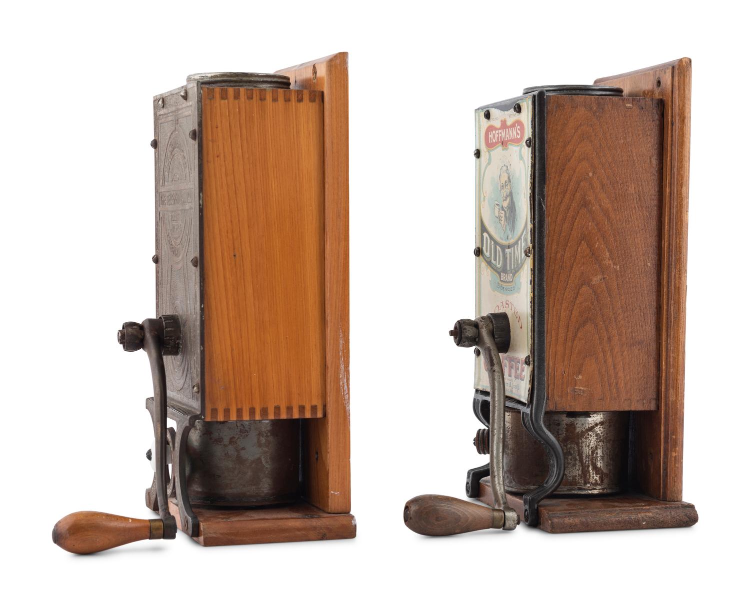 A Pair of Wall Mount Coffee Grinders