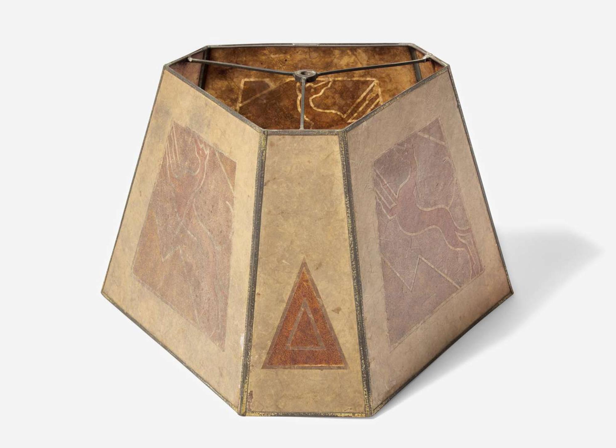 Secessionist, Copper and Mica Floor Lamp