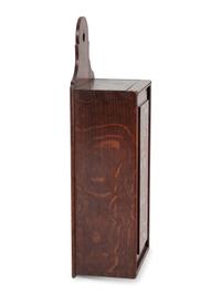 An English Carved Oak Slide-Lid Candlebox
