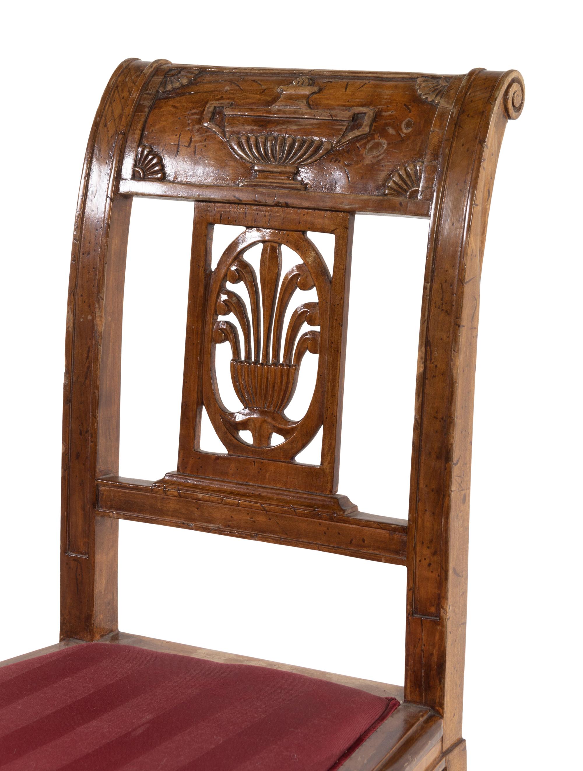 An Italian Fruitwood Side Chair