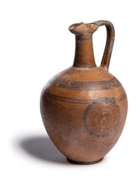 A Cypriot Black‑on‑Red II Ware Jug