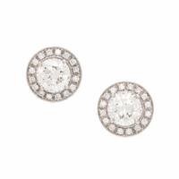 Diamond Stud Earrings with Diamond Jackets
