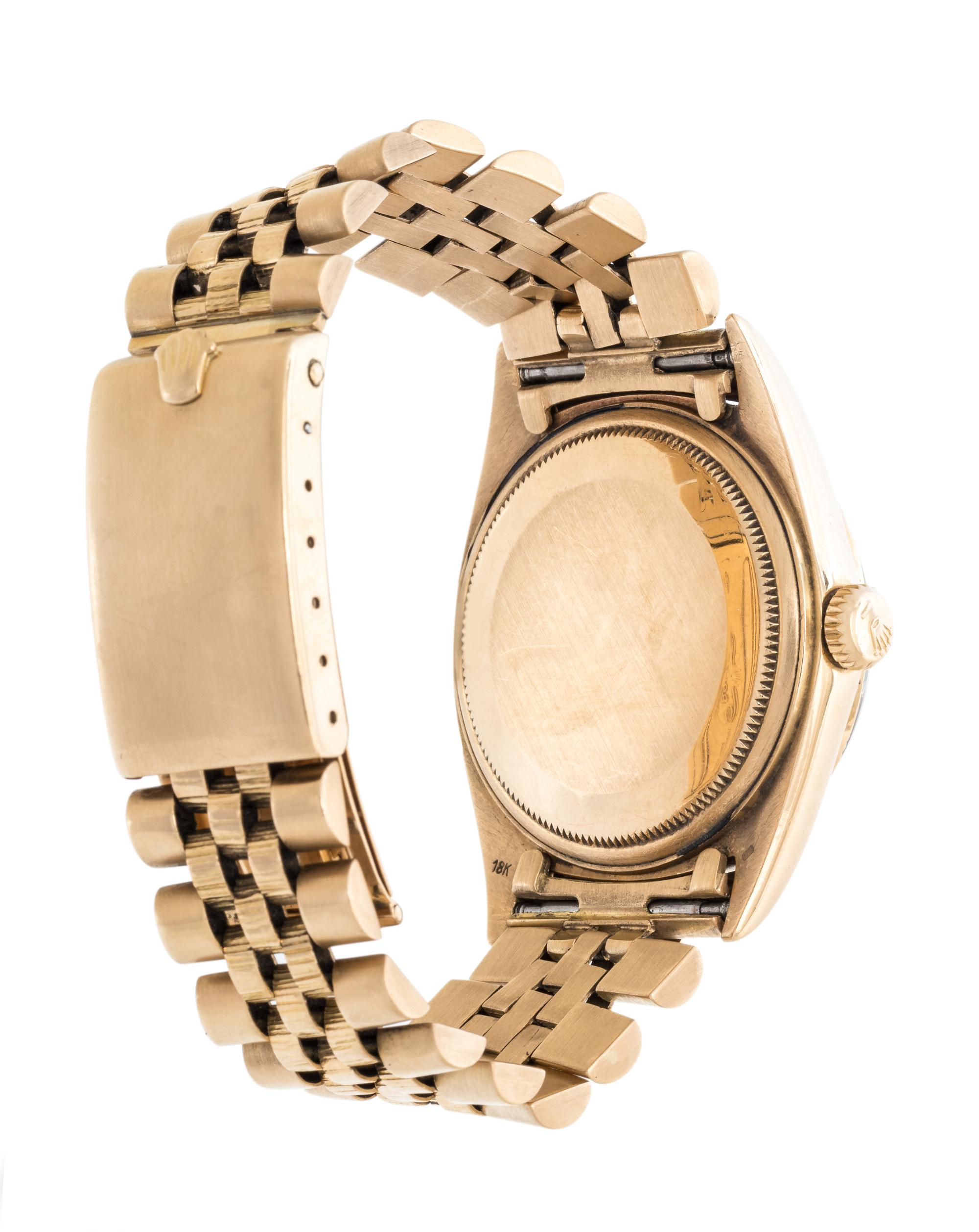 ROLEX, REF. 1807 18K YELLOW GOLD 'OYSTER-PERPETUAL FRENCH DAY DATE' WRISTWATCH, CIRCA 1969