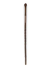 Western Great Lakes Polychrome Wood Staff, with Puzzle Stem