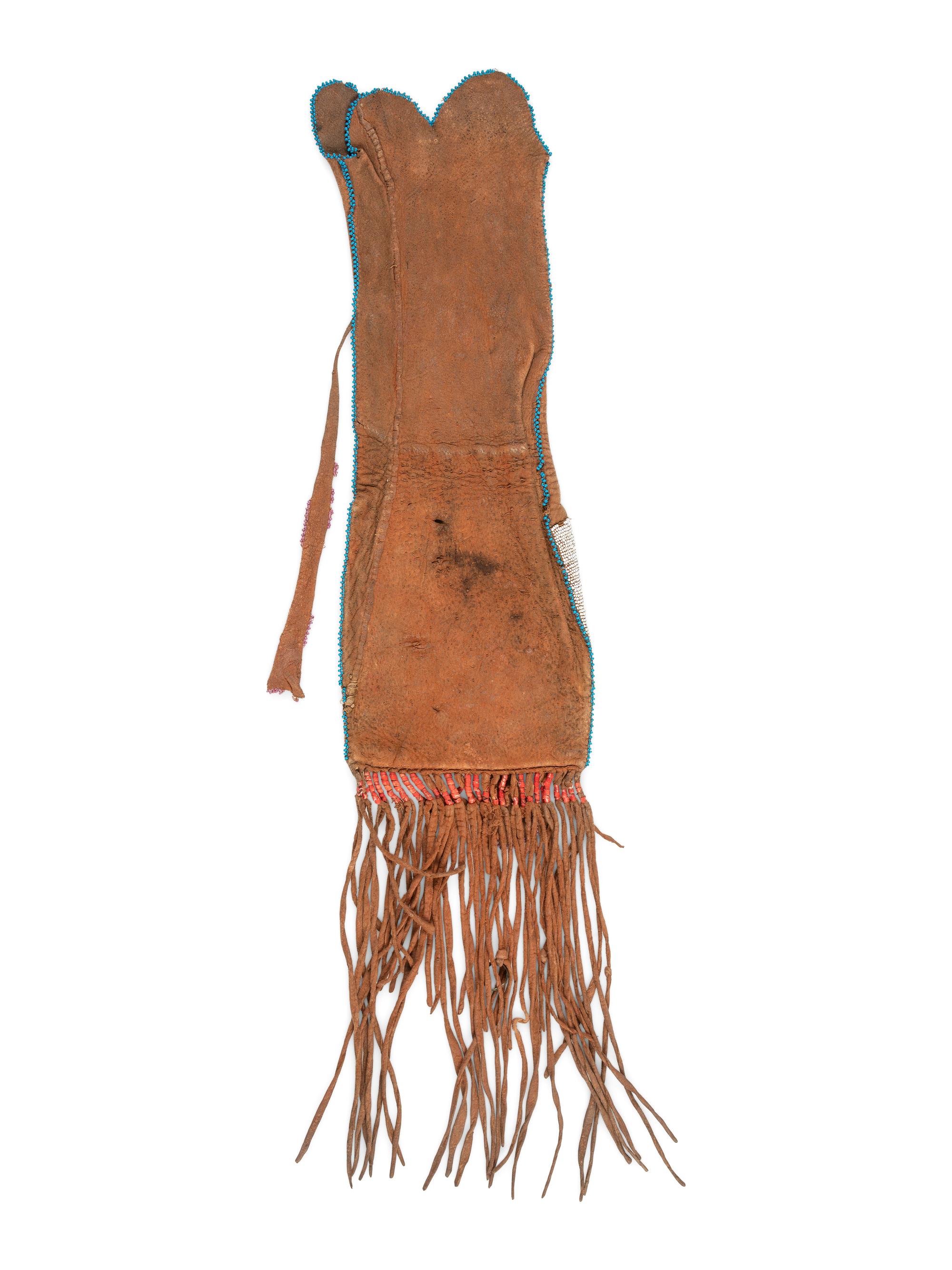 Cree Beaded Hide Tobacco Bag