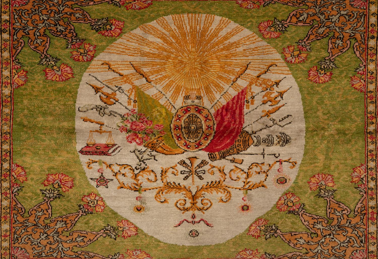 A Persian Wool and Silk Rug