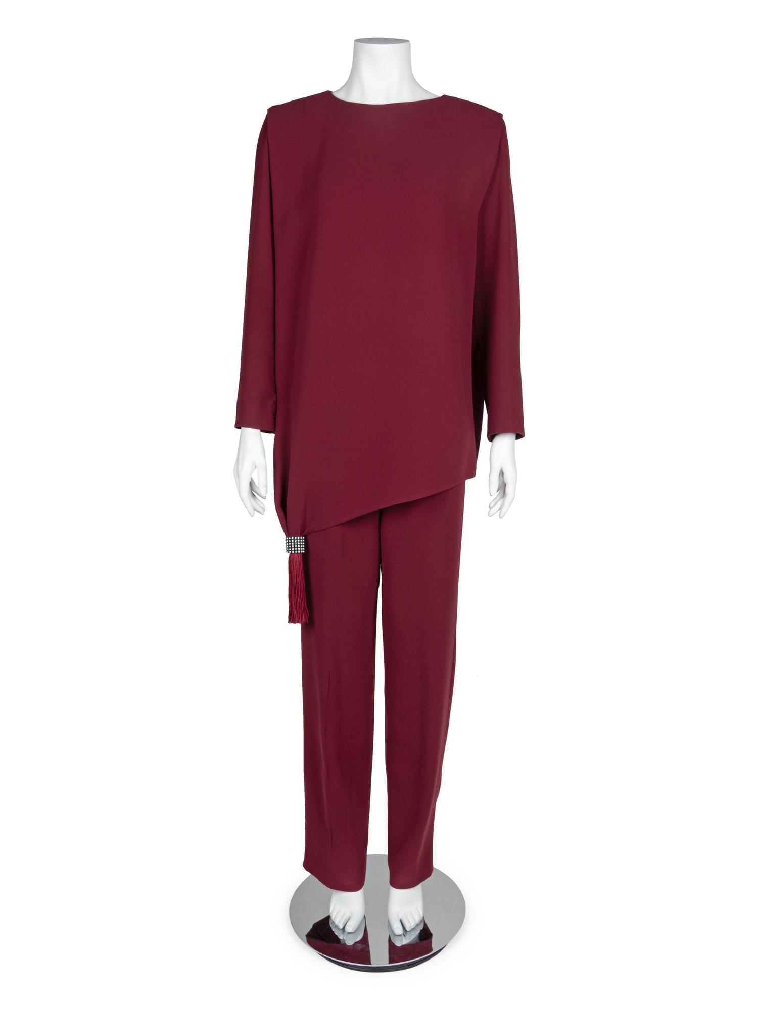 Pierre Cardin Purple Set with Tassel, 1980-90s
