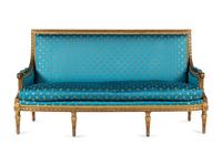 A Louis XVI Style Giltwood Canapé
