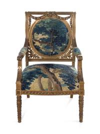 A Pair of Louis XVI Style Fauteuils