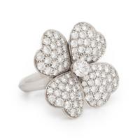VAN CLEEF & ARPELS, DIAMOND AND WHITE GOLD 'COSMOS' RING