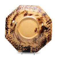 A Large Molded Yellowware Bowl with Flint Enamel Glaze
