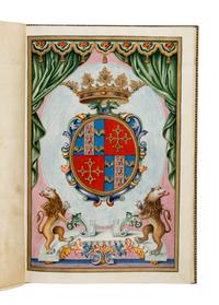 SPANISH ROYAL CHANCERY Carta ejecutoria de hidalguía (for Don Luis María Buffile de Brancàs), in Spanish, illuminated manuscript on parchment [Spain, Madrid (issued at San Ildefonso), 1785]