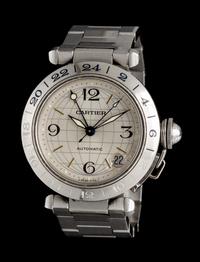A Stainless Steel Ref. 2377 Pasha GMT Wristwatch, Cartier,