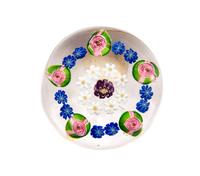 Clichy, France, 19TH CENTURY, a five cabbage roses miniature paperweight