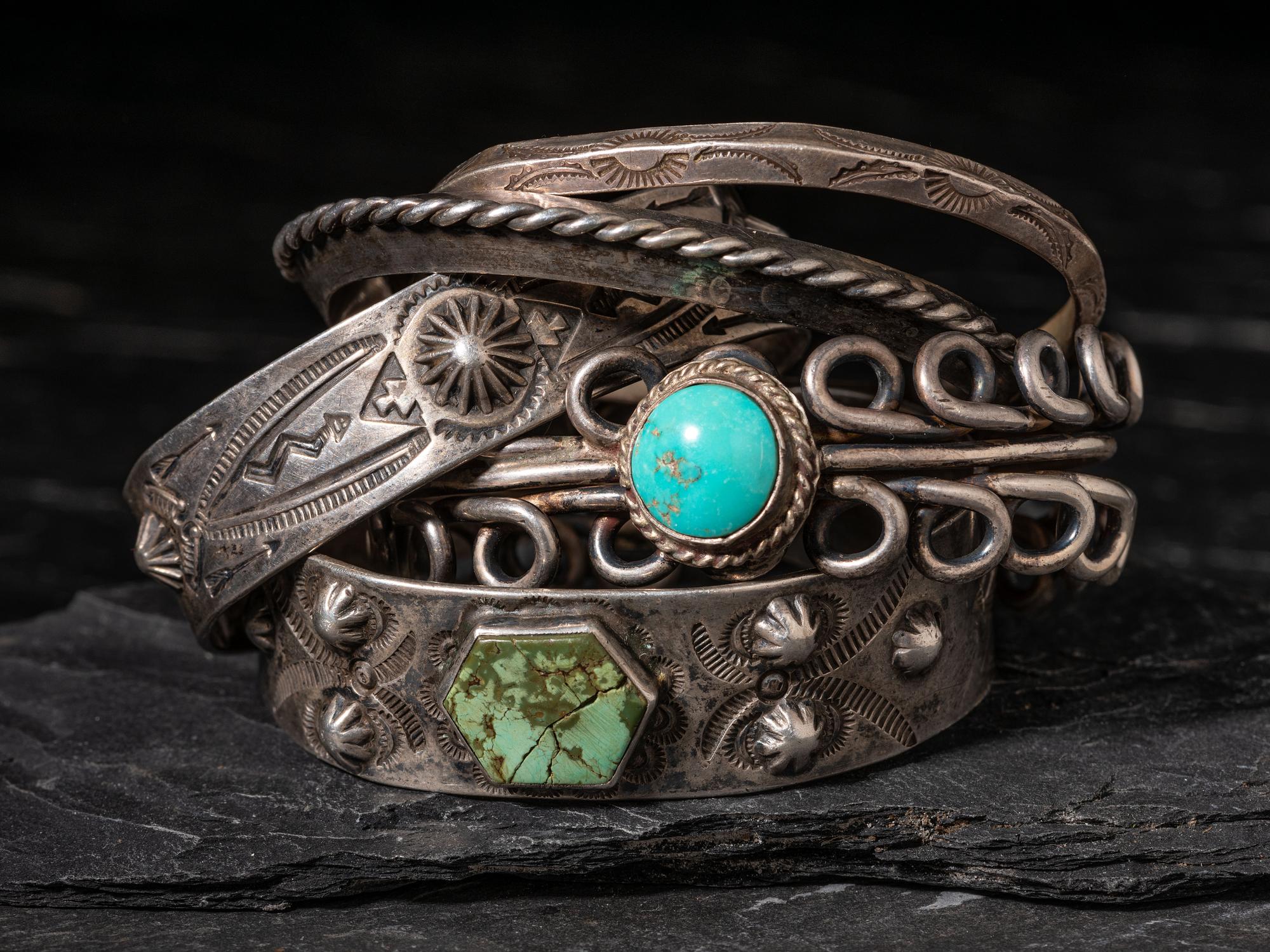 Navajo Silver Cuff Bracelets