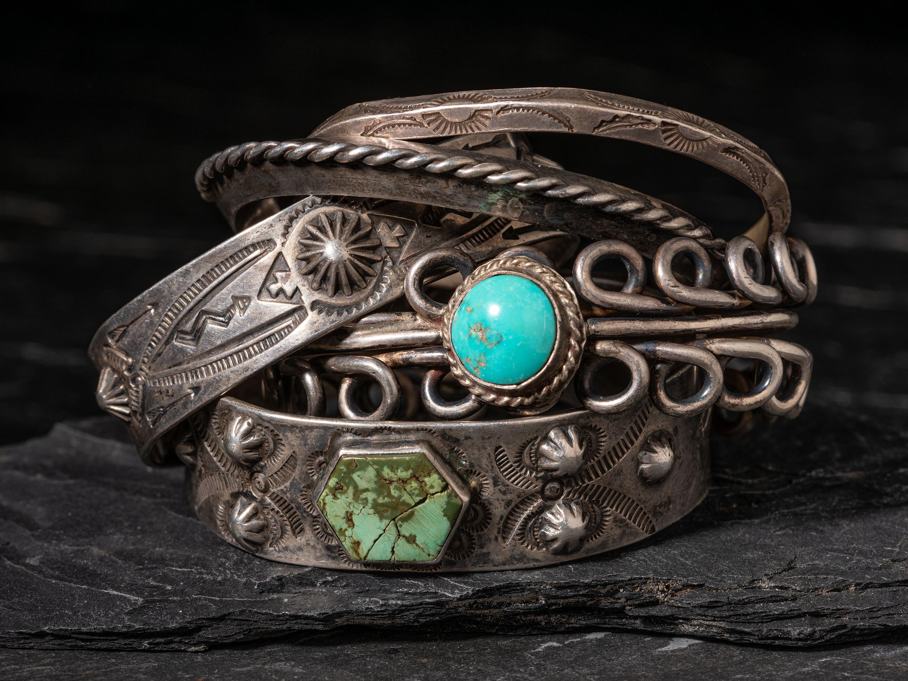 Navajo Silver Cuff Bracelets