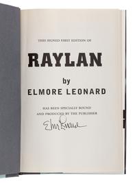 LEONARD, Elmore (1925-2013). A group of 4 FIRST EDITIONS of Leonard’s works later adapted into the series Justified , ALL SIGNED OR INSCRIBED, comprising: