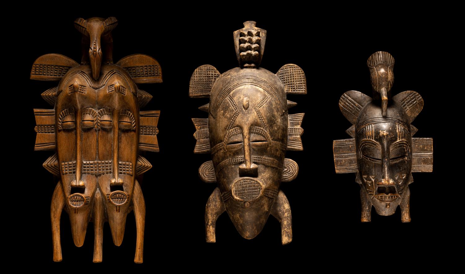 Three Senufo Wood Masks
