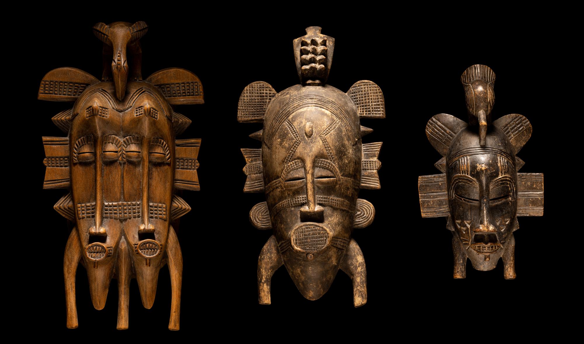 Three Senufo Wood Masks