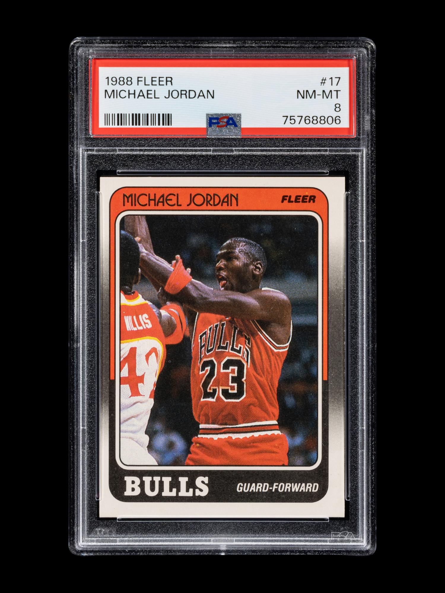 A Group of PSA Graded 1988 Fleer Michael Jordan and Scottie Pippen Basketball Cards,